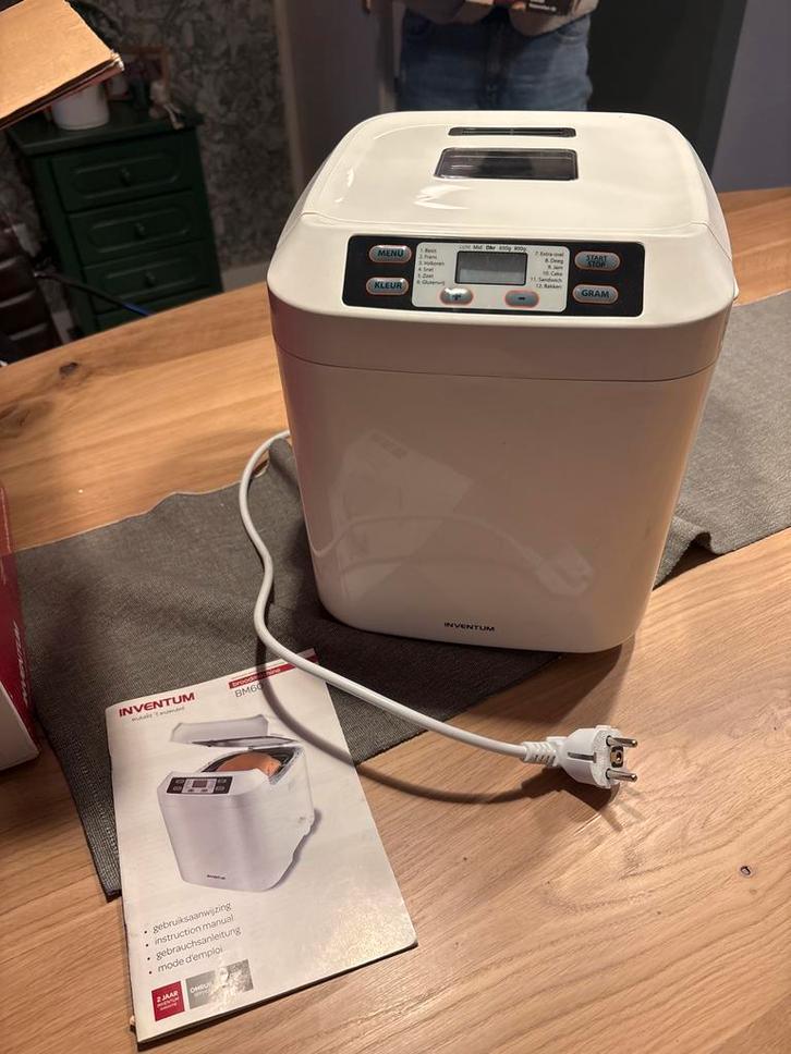 Inventum BM60 Broodbakmachine - Zo goed als nieuw!, Witgoed en Apparatuur, Broodbakmachines, Zo goed als nieuw, Met timer, 400 tot 800 gram deeg
