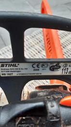 Stihl ms 192 t    tophandle kettingzaag, Ophalen, Gebruikt