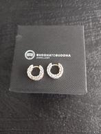 Buddha to buddha zilveren klapcreolen oorbellen esther small, Ophalen, Zo goed als nieuw, Knopjes of Stekers, Zilver