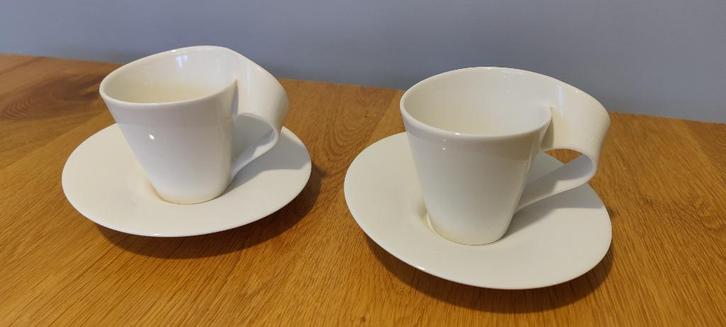 4 Villeroy & Boch kopjes, 2 schotels bijpassend  0,2 l, Huis en Inrichting, Keuken | Servies, Zo goed als nieuw, Kop(pen) en/of Schotel(s)