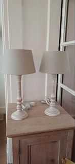 Set van twee landelijke lampen met schakelaar, Rond, Zo goed als nieuw, Ophalen, 25 tot 50 cm