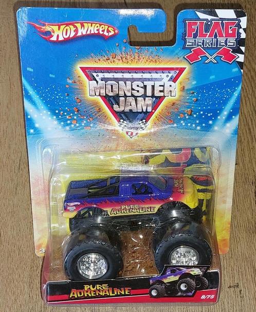 Hot Wheels Monster Jam PURE ADRENALINE (Flag) 1/64, Hobby en Vrije tijd, Modelauto's | Overige schalen, Nieuw, Auto, Ophalen of Verzenden