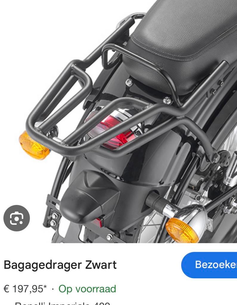 T.k bagagerek benelli 400 imperiale, Motoren, Ophalen of Verzenden, Zo goed als nieuw