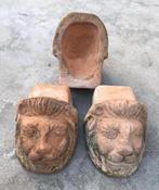 Oude terracotta potjes voor grote bloempot leeuw diverse mat, Overige vormen, 40 tot 70 cm, Terracotta, Tuin