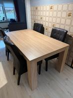 Eettafel met Stoelen, Huis en Inrichting, Tafels | Eettafels, Ophalen, 100 tot 150 cm, Eikenhout, Zo goed als nieuw