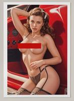 [Poster] Sexy Retro Pin up Naakt Vliegtuig pinup, Ophalen of Verzenden, Nieuw, A1 t/m A3, Film en Tv