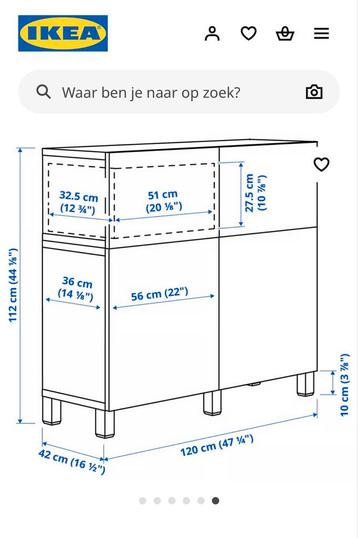 Wit IKEA BESTÅ kast met glasdeuren en LED-verlichting - afbeelding 3
