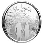 2022 St. Lucia 1 oz Fine Silver Romantic Couple BU, Ophalen of Verzenden, Zilver