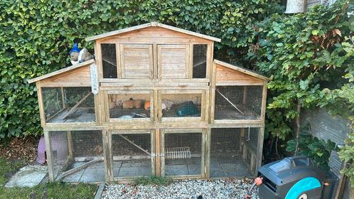 Groot konijnenhok opknapper, Dieren en Toebehoren, Knaagdieren en Konijnen | Hokken en Kooien, Gebruikt, Hok, 90 cm of meer, 110 cm of meer