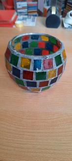 Mooie mozaïek kandelaar, Gebruikt, Schaal, Rond, Ophalen of Verzenden
