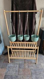 Plantenrek met 4 bakjes & opbergruimte, Tuin en Terras, Bloempotten, Ophalen, Overige materialen, 40 cm of meer, Tuin