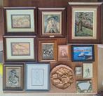 Lot oude schilderijen en kaders in 1 koop, Antiek en Kunst, Verzenden