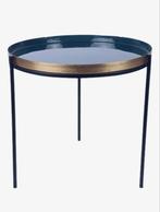 BIJZETTAFEL MADRAS L DONKERBLAUW 47,5 CM, 45 tot 60 cm, Minder dan 55 cm, Metaal of Aluminium, Rond