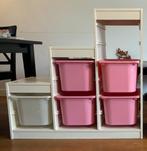 Trofast opbergkast met roze bakken IKEA, Ophalen, Gebruikt, Kast, 75 tot 100 cm