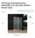 Inloopdouche 100x200 Nano Glas, Ophalen, Nieuw, Met douche