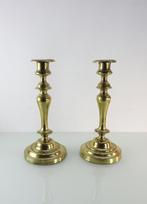 Set antieke koperen kandelaars, Antiek en Kunst, Antiek | Kandelaars, Ophalen of Verzenden, Koper of Brons