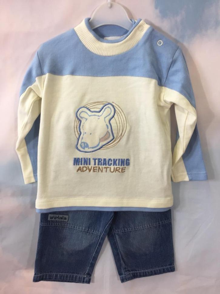 Nieuw Wiplala 2 delige set vos blauw 86 (4B44), Kinderen en Baby's, Babykleding | Maat 86, Gebruikt, Jongetje, Jurkje of Rokje