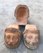 Oude terracotta potjes voor grote bloempot leeuw diverse mat, Tuin en Terras, Bloempotten, Overige vormen, Tuin, Terracotta, Ophalen of Verzenden