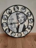 Marilyn Monroe klok groot werkt, Ophalen of Verzenden, Gebruikt, Analoog, Wandklok
