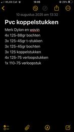 Afvoerbuizen - koppelstukken, Doe-het-zelf en Verbouw, Buizen en Afvoer, Bochten, Pvc, Ophalen of Verzenden, Zo goed als nieuw