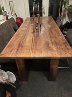 Stevige bruine Eettafel, Huis en Inrichting, Tafels | Eettafels, Ophalen, Gebruikt, 100 tot 150 cm, 200 cm of meer