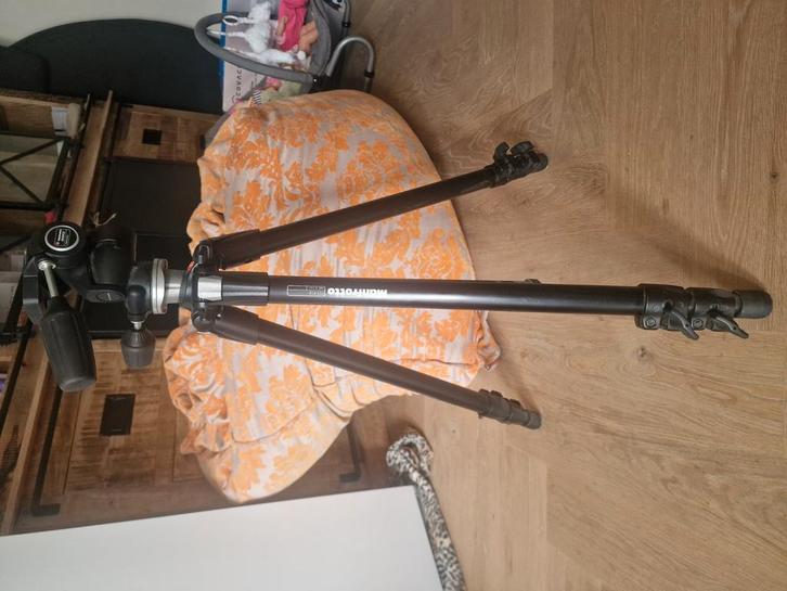 Manfrotto statief 055XDB en balhoofd 804RC2, Audio, Tv en Foto, Fotografie | Statieven en Balhoofden, Gebruikt, Ophalen
