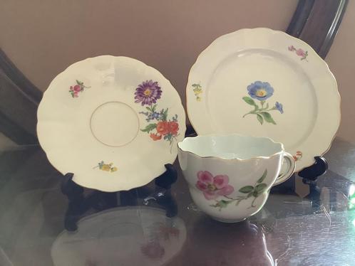 Meissen kop en schotels, Antiek en Kunst, Antiek | Servies compleet, Ophalen of Verzenden