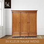 Landelijke klassieke kast, driedeurskast,linnenkast, legkast, Antiek en Kunst, Antiek | Meubels | Kasten, Ophalen of Verzenden