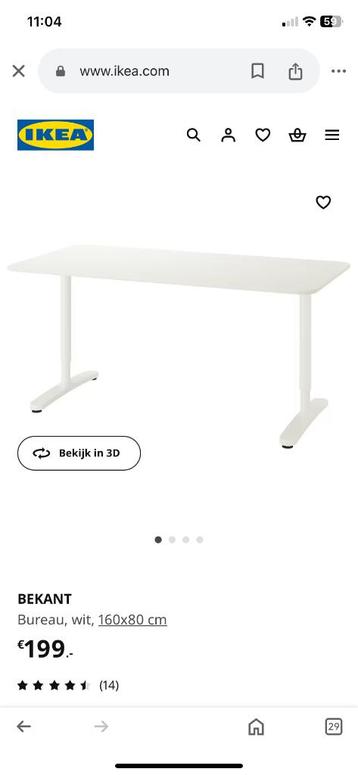 Bekant Ikea bureau - donker bruin - afbeelding 6