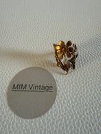 R210/Bronzen prachtige vintage BLOEM ring 17 1/4, Overige materialen, Gebruikt, Verzenden, X