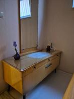 Vintage kaptafel met nachtkastje en seniorenbed., Huis en Inrichting, Slaapkamer | Nachtkastjes, Ophalen, Gebruikt, 55 tot 70 cm