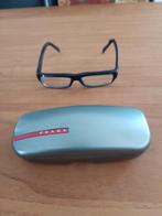 Prada bril met harde case brillenkoker, Gebruikt, Prada, Zwart, Ophalen of Verzenden