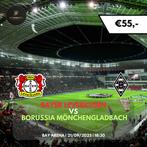 2 Tickets Bayer Leverkusen - Borussia Mönchengladbach, Losse kaart, Twee personen, September, Buitenland