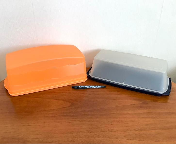 Tupperware Retro en Trendy Cakedoos Serveerschaal v.a.€7,50., Huis en Inrichting, Keuken | Tupperware, Schaal, Oranje, Ophalen of Verzenden