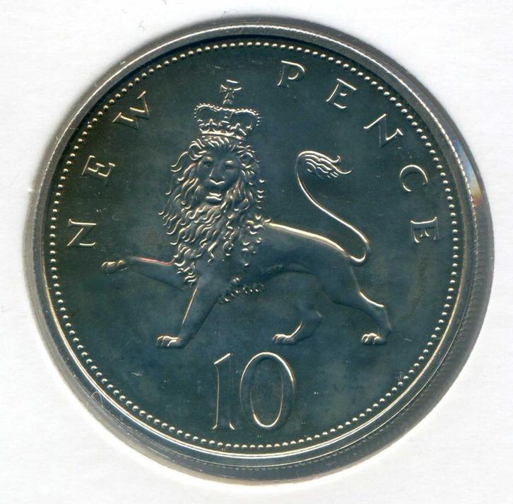 Groot-Brittannië 10 Pence 1973 PROOF, Postzegels en Munten, Munten | Europa | Niet-Euromunten, Overige landen, Verzenden