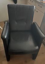 Comfortabele leren fauteuils op wieltjes, Huis en Inrichting, Stoelen, Ophalen, Overige materialen, Bruin, Zo goed als nieuw