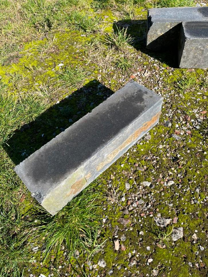 Stapelblokken 12,5x45cm, 50 stuks, Tuin en Terras, Tegels en Klinkers, Gebruikt, Overige typen, Beton, Ophalen