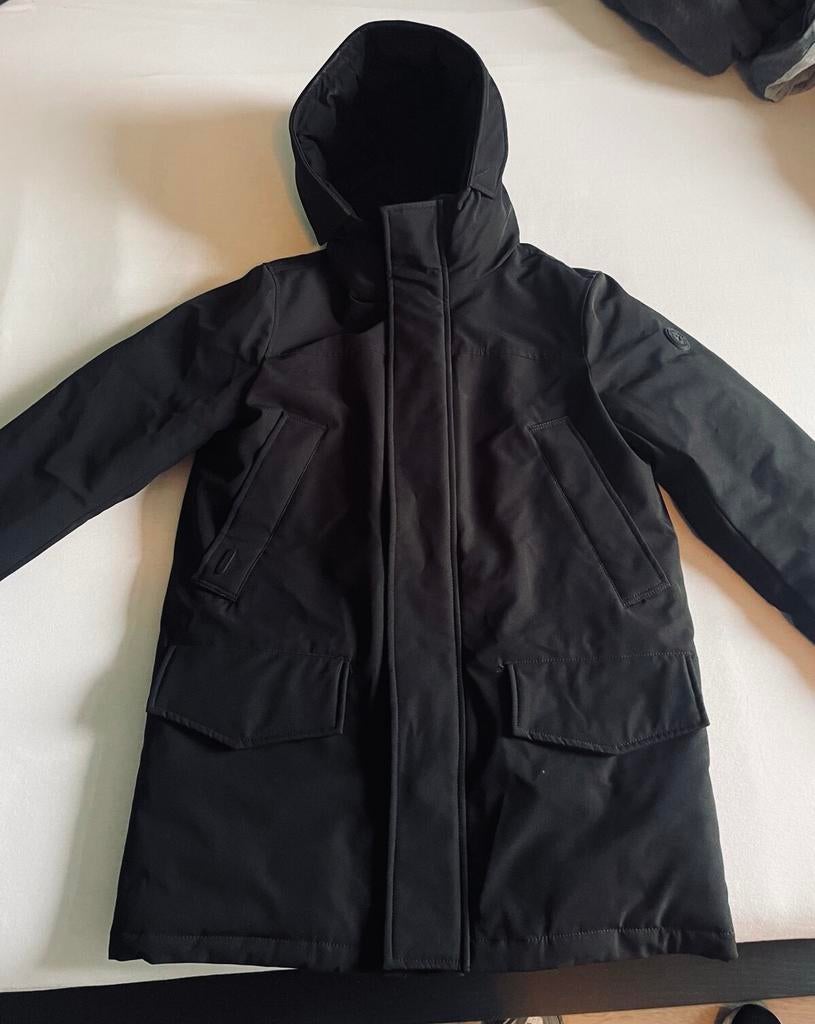 Airforce Zwarte Parka Jas, Zwart, Ophalen of Verzenden, Airforce, Gedragen