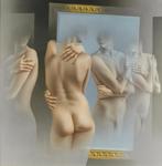 Poen de Wijs (1948) Acryl op Paneel " Lo Specchio " Ges Ged, Ophalen of Verzenden