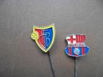 2 oude spelden logo voetbalclub FC Barcelona, Verzamelen, Speldjes, Pins en Buttons, Ophalen of Verzenden, Zo goed als nieuw, Sport