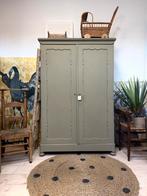 Meidenkast linnenkast biedermeier buffetkast vintage taupe, Ophalen, 50 tot 70 cm, 105 cm of meer, Nvt