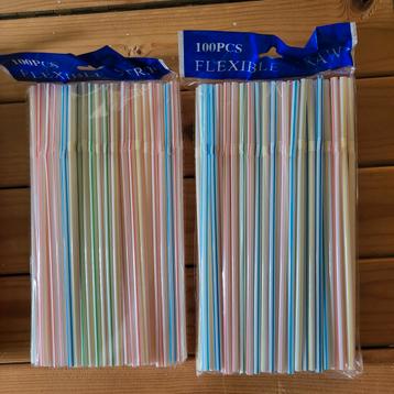 1000 Plastic Rietjes - Nieuw in Verpakking! beschikbaar voor biedingen