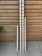 Duraline plankendragen rail dubbel 4 stuks wit, Ophalen, Gebruikt