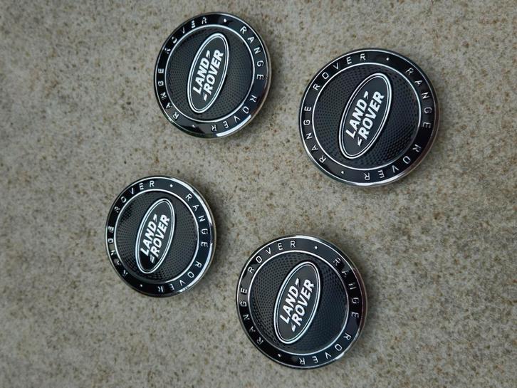 Land Rover Range Rover naafdoppen zwart chroom, Auto diversen, Wieldoppen, Nieuw, Ophalen of Verzenden