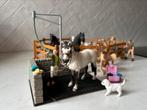 Sleigh poetsplaats met accessoires en meer leuke paarden!, Verzamelen, Speelgoed, Ophalen of Verzenden, Zo goed als nieuw