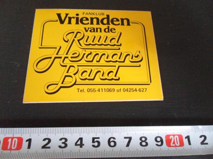 sticker fanklub vrienden van de RUUD HERMANS BAND beilen, Verzamelen, Stickers, Zo goed als nieuw, Ophalen