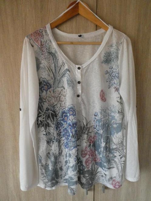 2 Shirts met lange mouwen Mt M, Kleding | Dames, T-shirts, Zo goed als nieuw, Maat 42/44 (L), Wit, Lange mouw, Ophalen of Verzenden