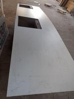 Trespa blad met 2 RVS spoelbakken - groot formaat, Ophalen, Gebruikt