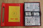 Vintage? mahjong mahjongspel in zwart koffertje mahjongsteen, Ophalen of Verzenden, Gebruikt