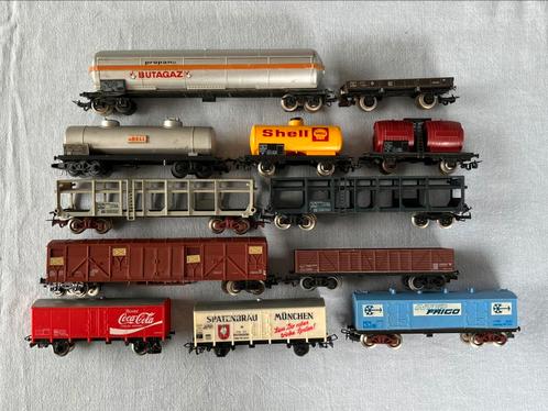 Jouef set goederenwagons 12x (set 1), Hobby en Vrije tijd, Modeltreinen | H0, Gebruikt, Wagon, Gelijkstroom of Wisselstroom, Jouef